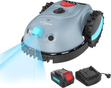 V100 Mähroboter ohne Begrenzungskabel, mit Vision-Navigation, Hindernisvermeidung(150 Arten), 4,0 Ah Akku Rasenmäher Roboter, Rasenroboter mit Graskamm, Ersatzklingen