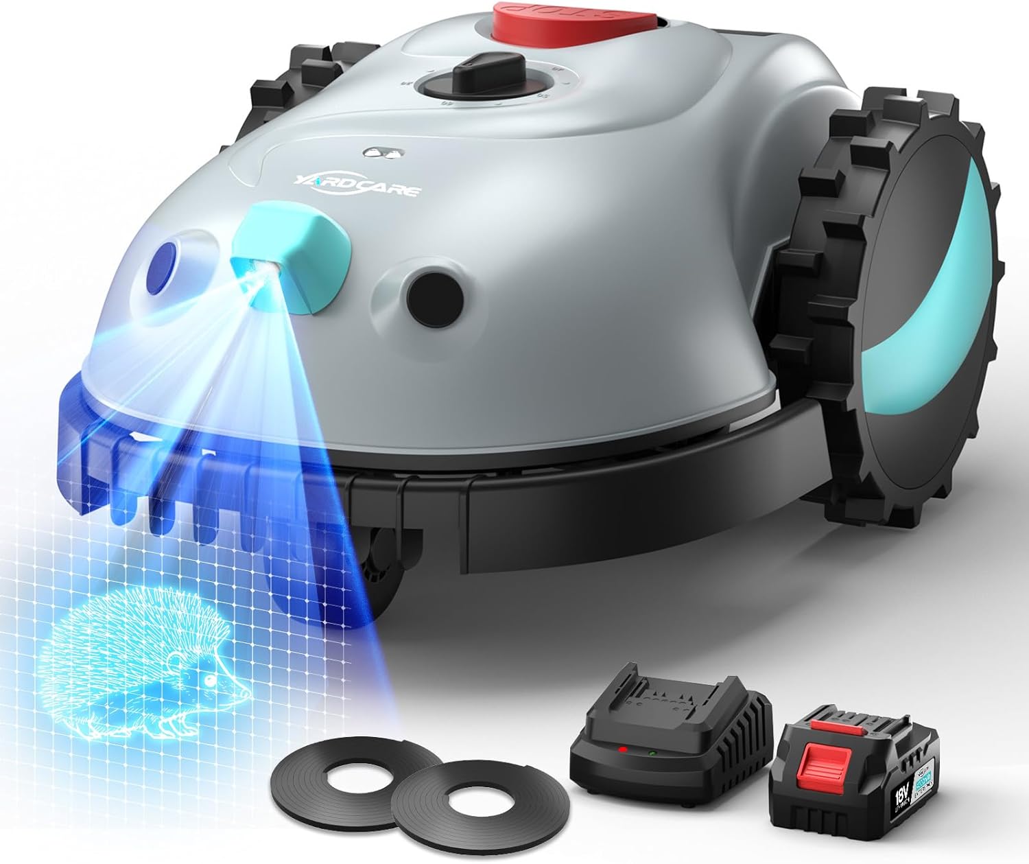 71dtIKY3ErL._AC_SL1500 V100 Mähroboter ohne Begrenzungskabel, mit Vision Navigation, 150 Hinderniserkennung, Rasenroboter bis zu 150 m², Akku Rasenmäher Roboter mit Magnetstreifen, Ersatzklingen