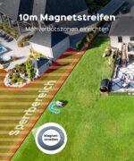V100 Mähroboter ohne Begrenzungskabel, mit Vision Navigation, 150 Hinderniserkennung, Rasenroboter bis zu 150 m², Akku Rasenmäher Roboter mit Magnetstreifen, Ersatzklingen